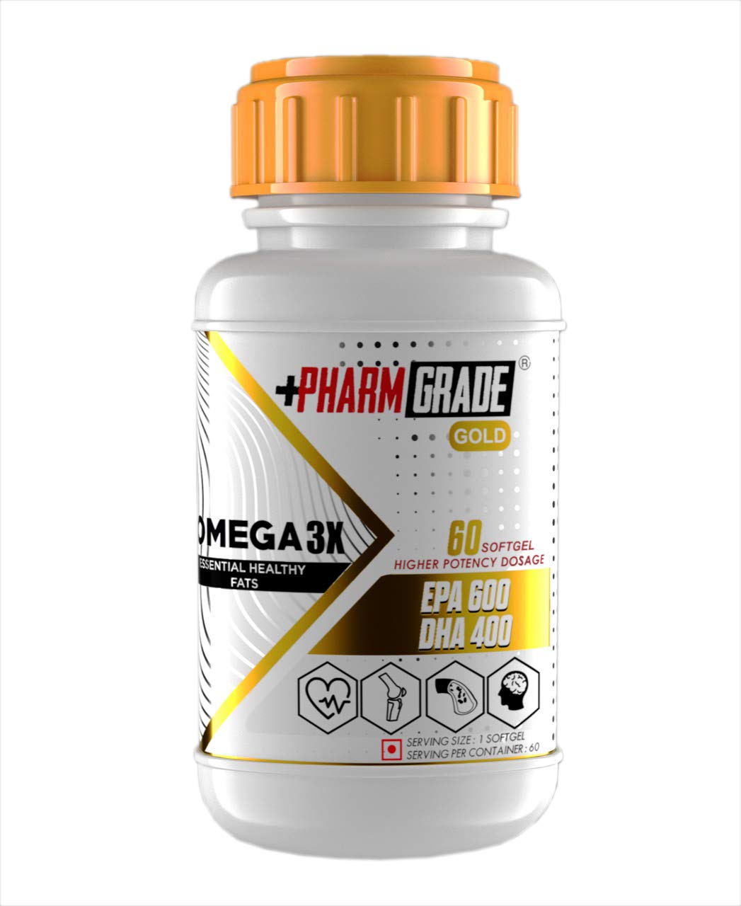 PharmGrade Omega 3X Fish Oil 1000mg - 60 Caps