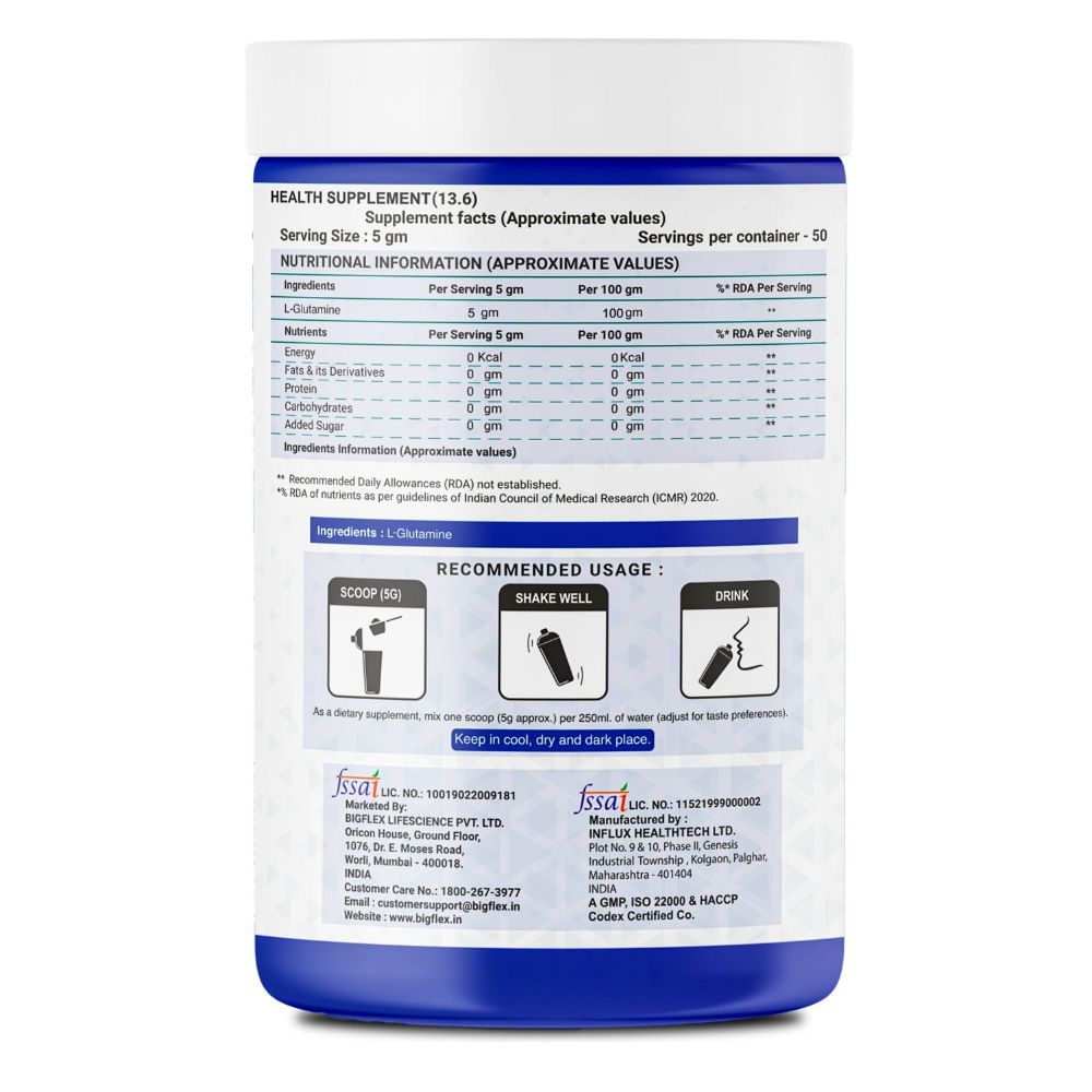 Bigflex Essential Glutamine Powder - 50 Servings