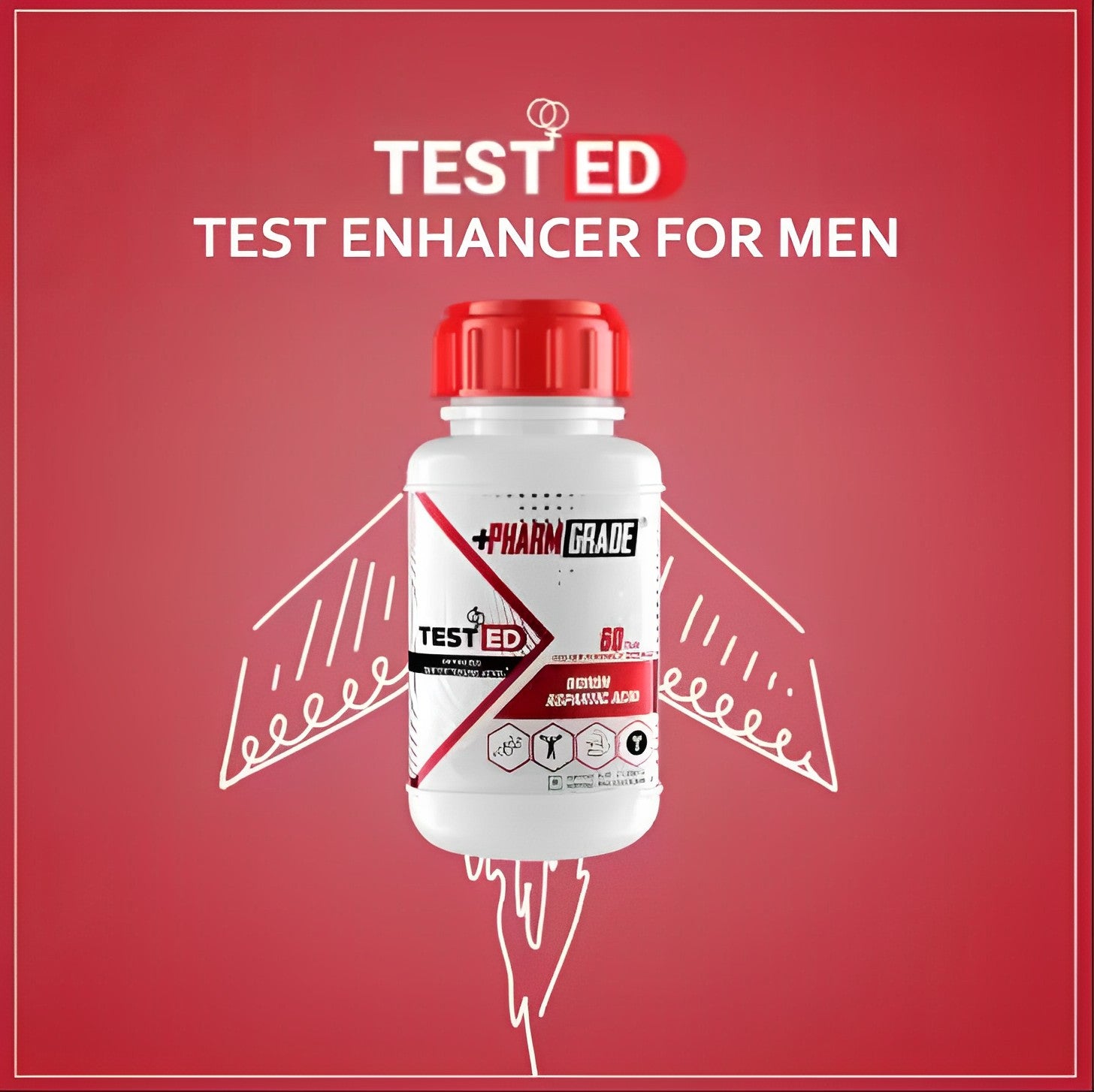 PharmGrade Test ED Optimizes Testosterone Levels, Increases Libido & Sperm Counts - 60 Tabs