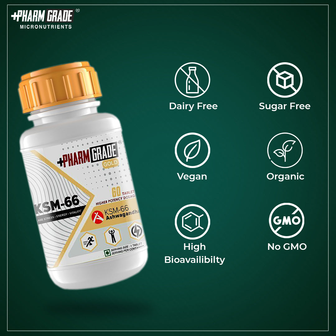 PharmGrade KSM 66 Ashwagandha - 60 Tabs