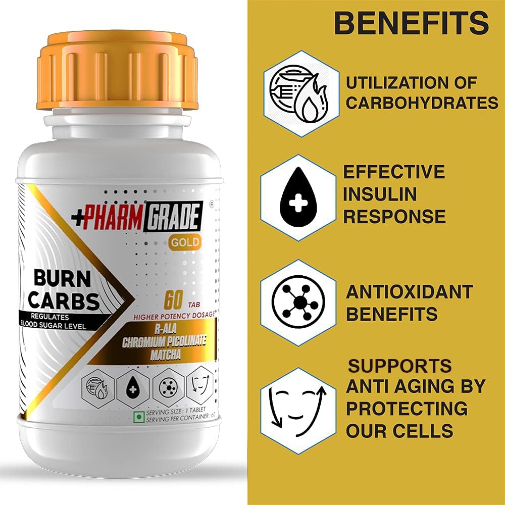 PharmGrade Burn Carbs - 60 Tablets
