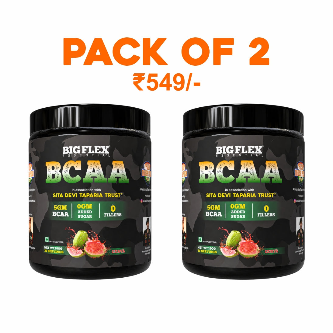 Bigflex Desh Ka BCAA Powder 5g Pure Bcaa Per Serving - Total 60 Servings