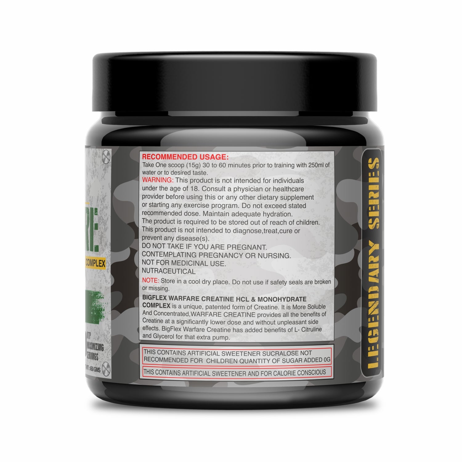 Bigflex Warfare Creatine, 3g Citrulline Malate , 2g Creatine Hcl, 1g Creatine Monohydrate 450 Gm