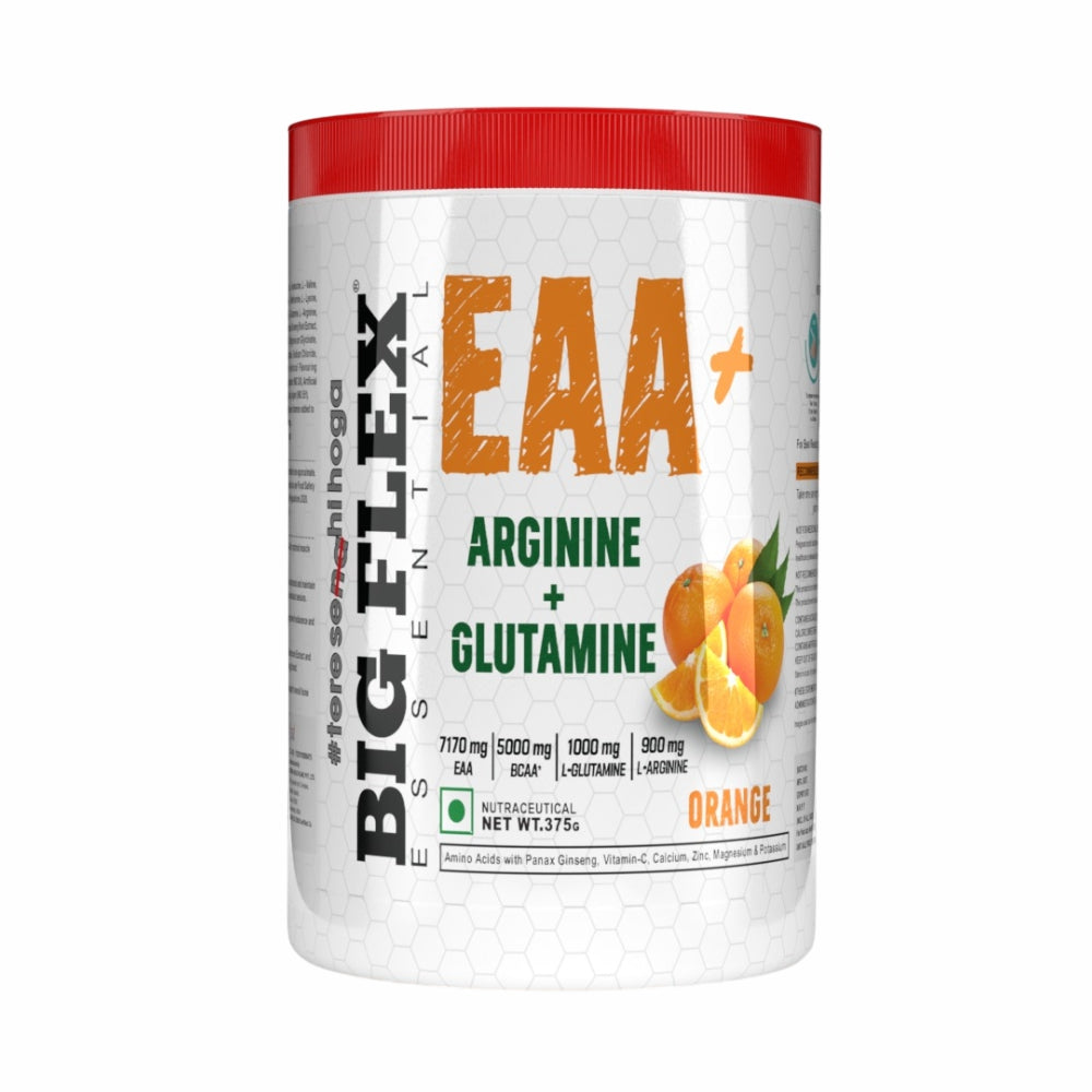 Bigflex EAA + BCAA with Glutamine | Arginine | Lions Mane Ext | Panax Ginseng | For Maximum Recovery & Pump + Free Creatine 250g (83 Servings)