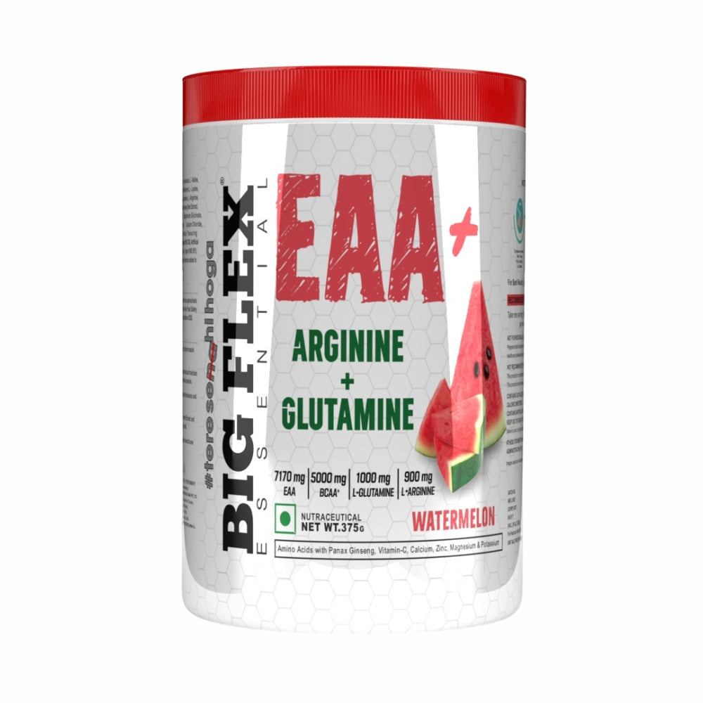 Bigflex EAA + BCAA with Glutamine | Arginine | Lions Mane Ext | Panax Ginseng | For Maximum Recovery & Pump + Free Creatine 250g (83 Servings)