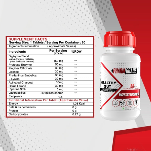 PharmGrade Healthy Gut - 60 Tabs