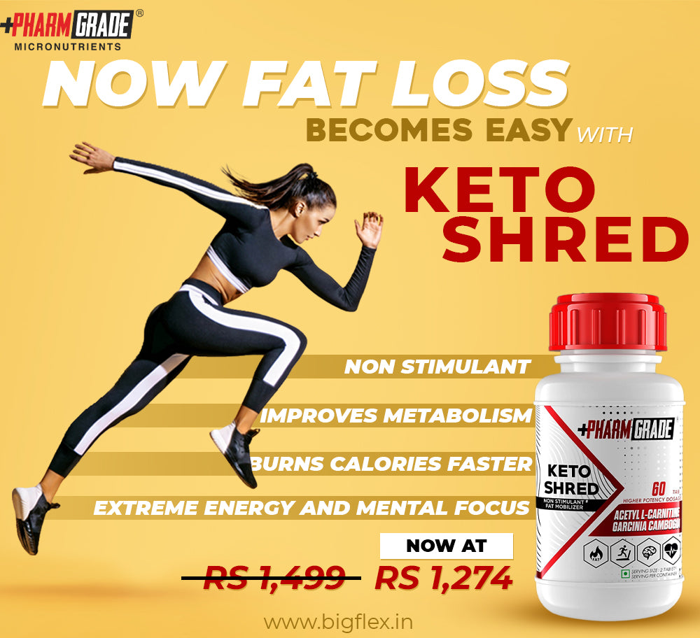PharmGrade Keto Shred | 1000mg Acetyl-L-Carnitine, 800mg Garcinia Cambogia, 200mg Green Tea Extract - Veg - 60 Tabs