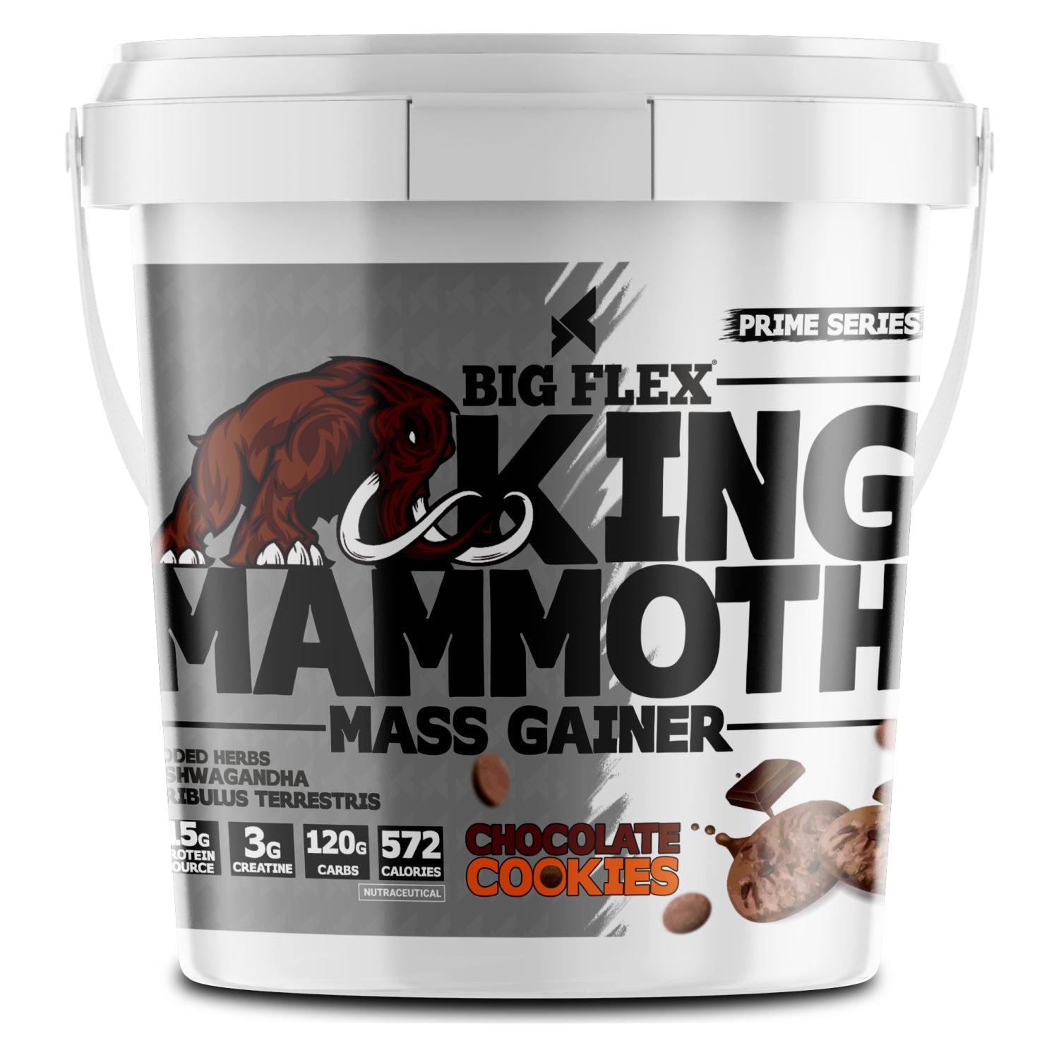 Bigflex King Mammoth Mass Gainer | High Protein and High Calorie Mass Gainer, Weight Gainer | 572 Calories | 15G Protein | 3G Creatine | 250mg Tribulus Terrestris | 250mg Ashwagandha & 750mg L-Taurine