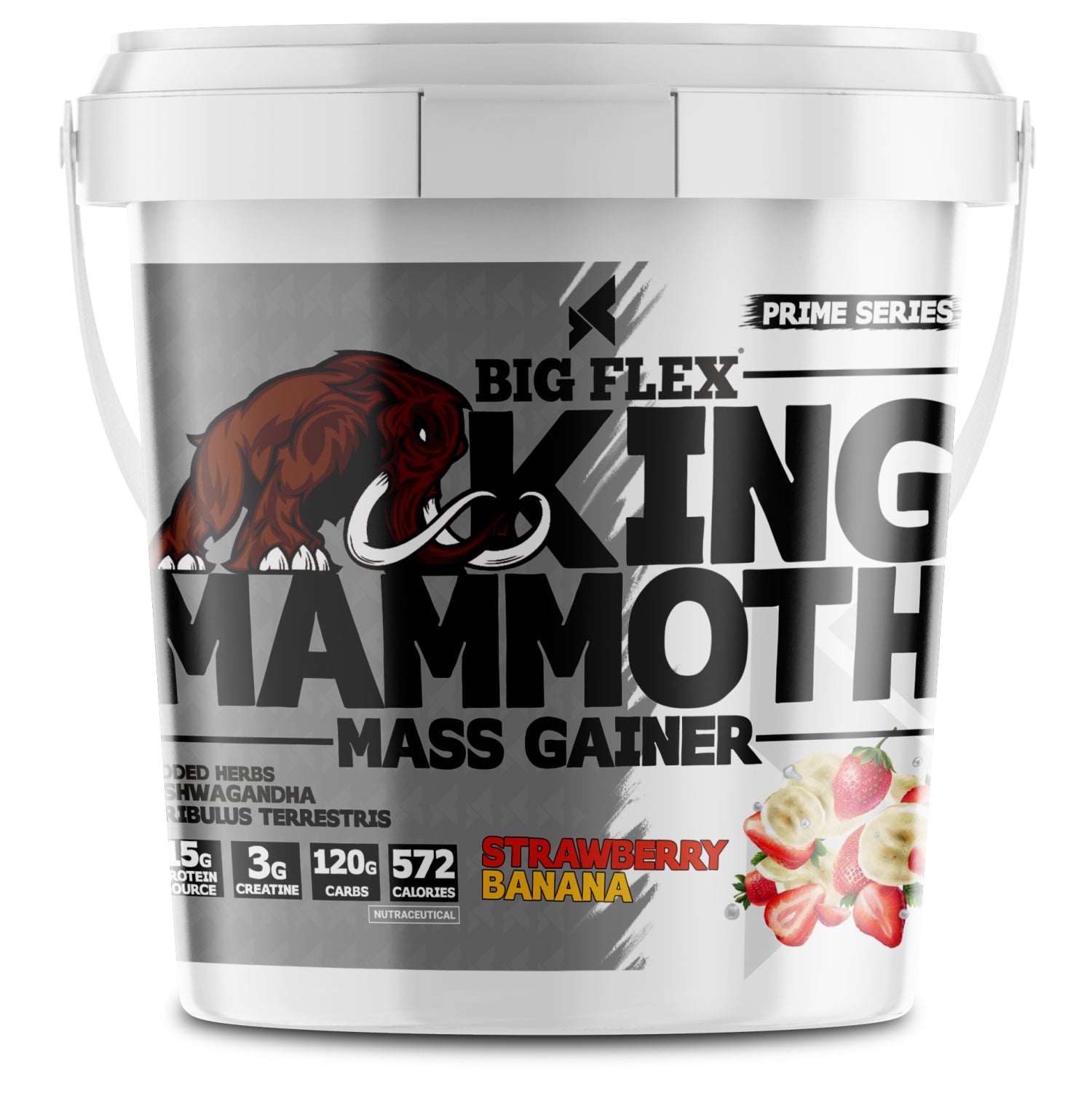 Bigflex King Mammoth Mass Gainer | High Protein and High Calorie Mass Gainer, Weight Gainer | 572 Calories | 15G Protein | 3G Creatine | 250mg Tribulus Terrestris | 250mg Ashwagandha & 750mg L-Taurine