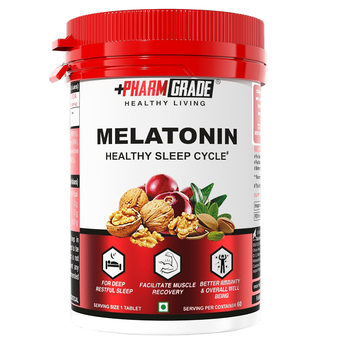 PharmGrade Healthy Living Melatonin 3mg - 60 Tabs (Expiry - Nov 2024)