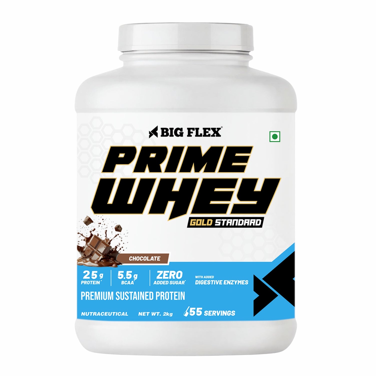 Bigflex Prime Whey Gold Standard Multi-Blend Protein 25g Protein per scoop For Muscle Growth & Recovery