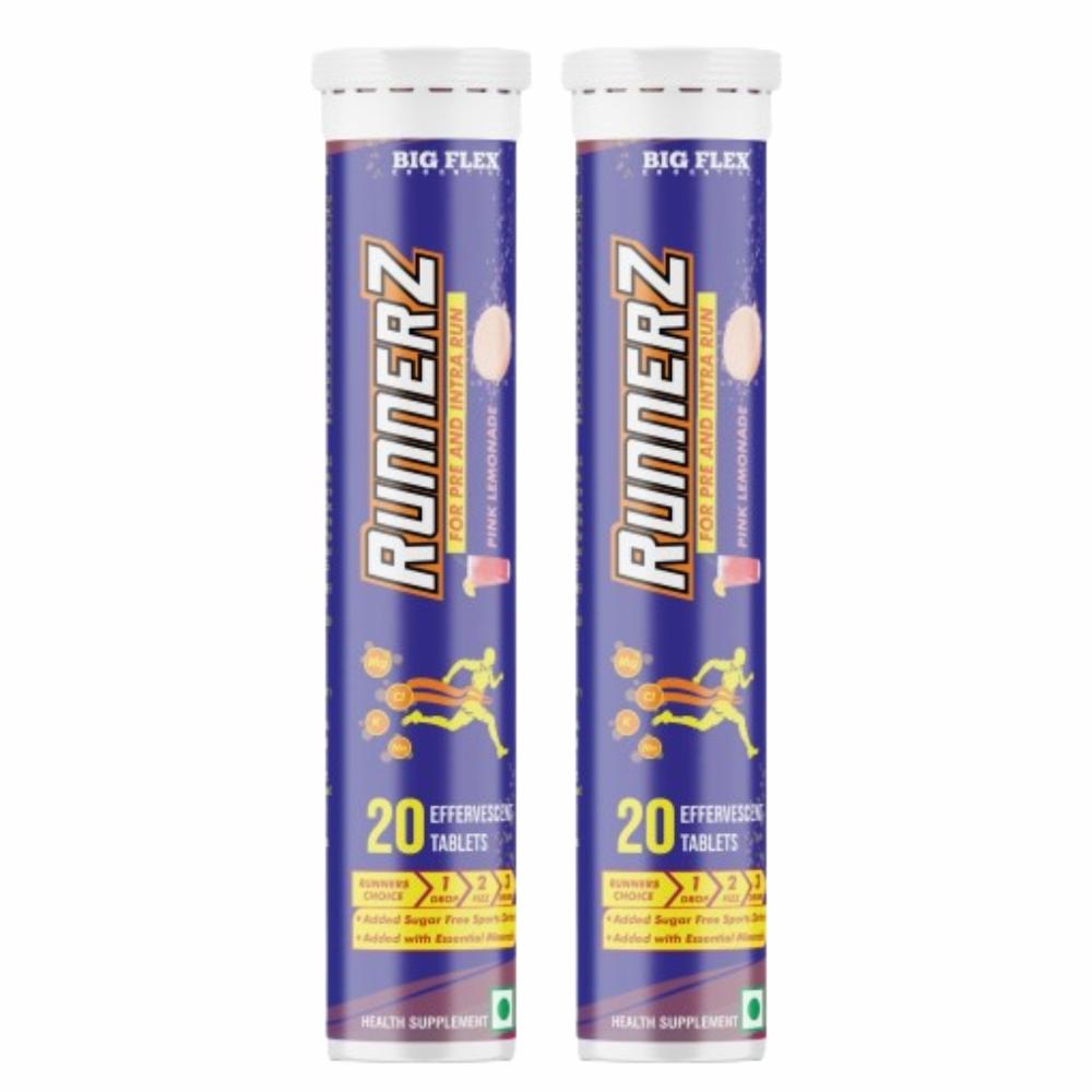 Runnerz Instant Energy Effervescent Tablets - 20 Tablets - Pink Lemonade