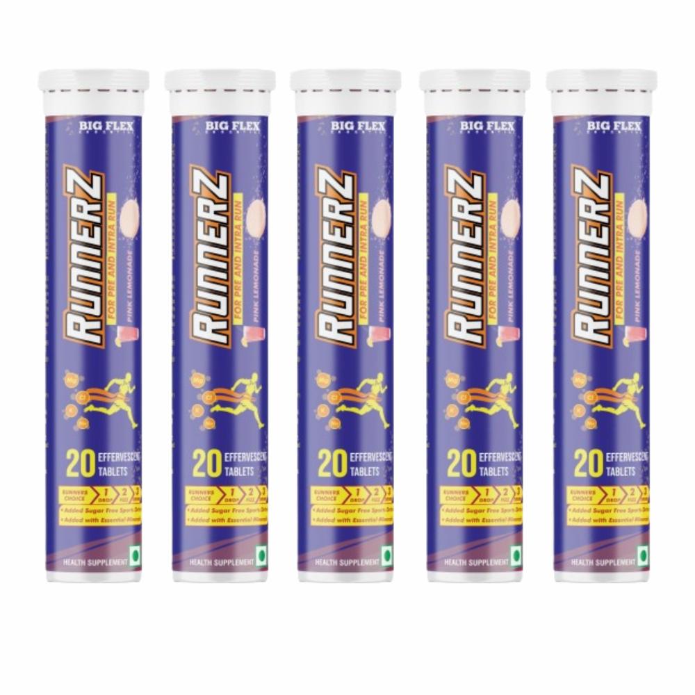 Runnerz Instant Energy Effervescent Tablets - 20 Tablets - Pink Lemonade