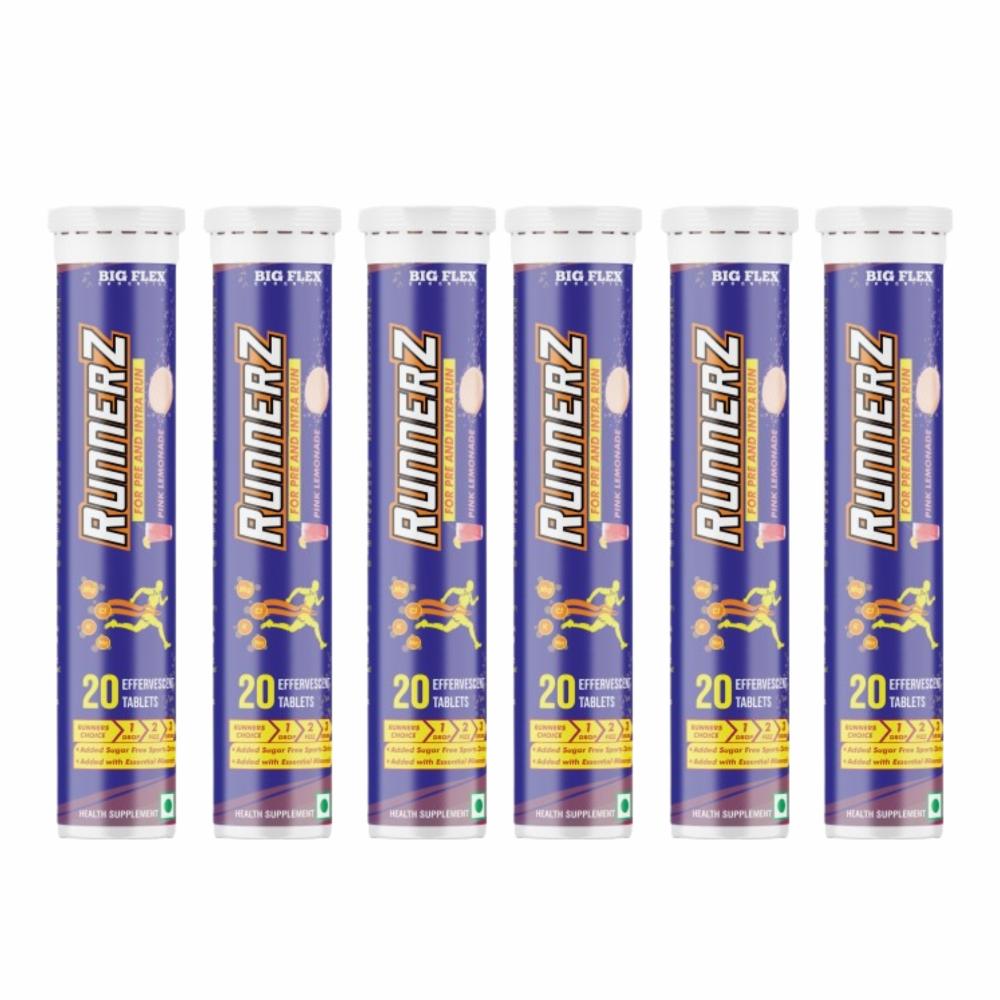 Runnerz Instant Energy Effervescent Tablets - 20 Tablets - Pink Lemonade