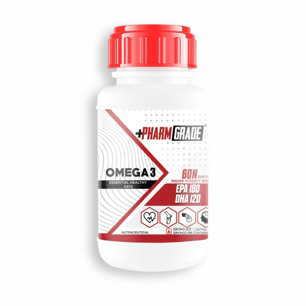 PharmGrade Omega 3 Fish Oil 1000mg Red Series - 60 Caps