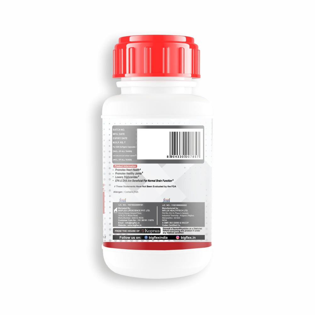 PharmGrade Omega 3 Fish Oil 1000mg Red Series - 60 Caps