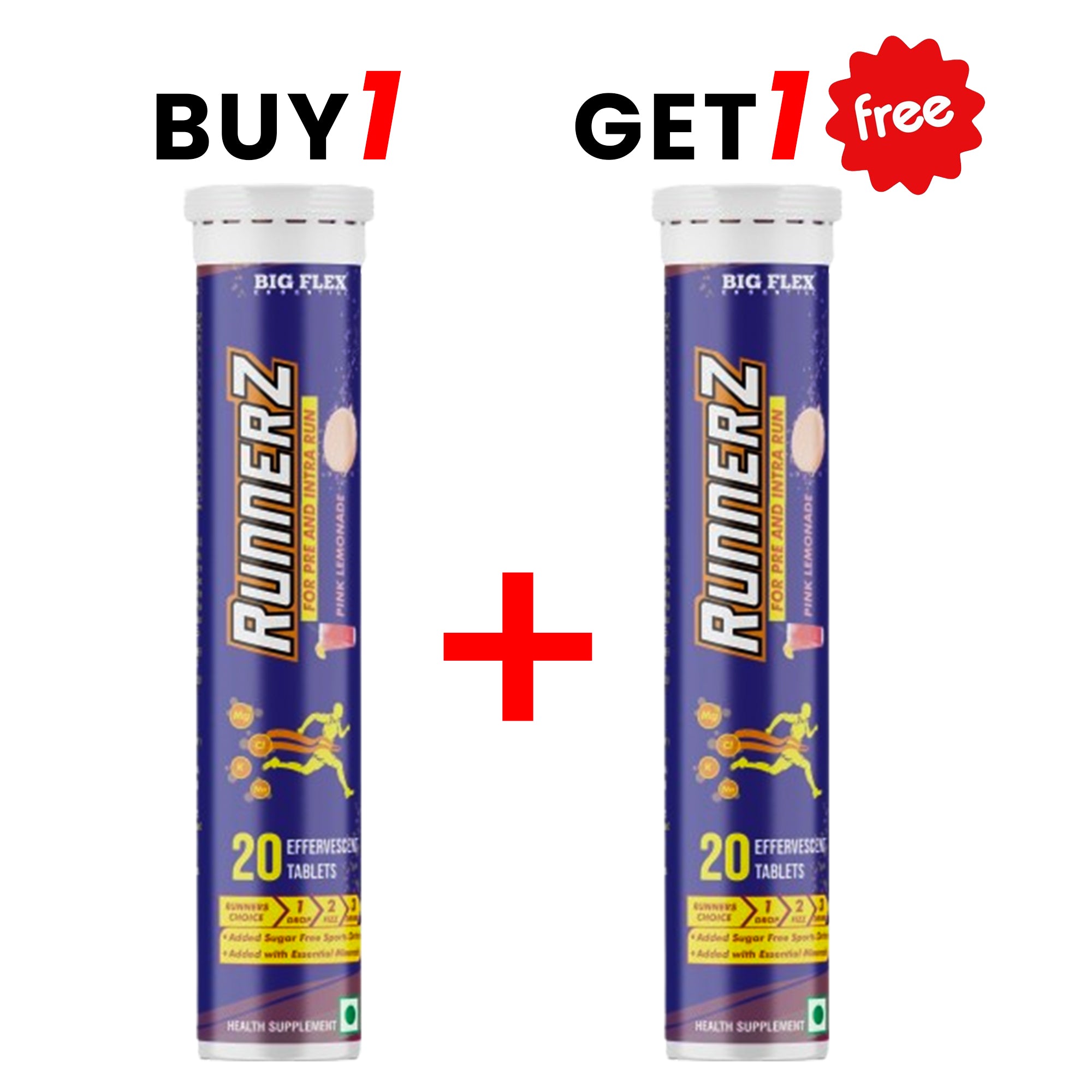 Runnerz Instant Energy Effervescent Tablets - 20 Tablets - Pink Lemonade