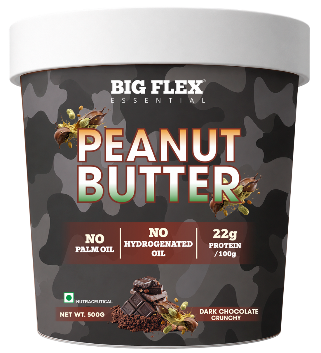 Desh ka Peanut Butter 500g Crunchy Dark Chocolate, 22g Protein to Boost Energy | Tasty & Healthy Nut Butter Spread | Vegan | Cholesterol Free, Gluten Free | Zero Trans Fat