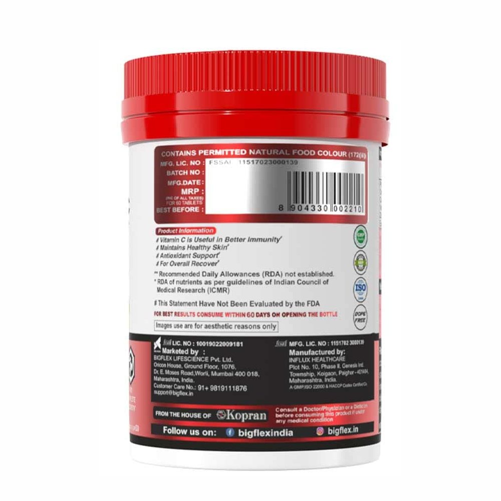 PharmGrade Healthy Living Vitamin C 500mg - Pack of 01 (60 Tablets)