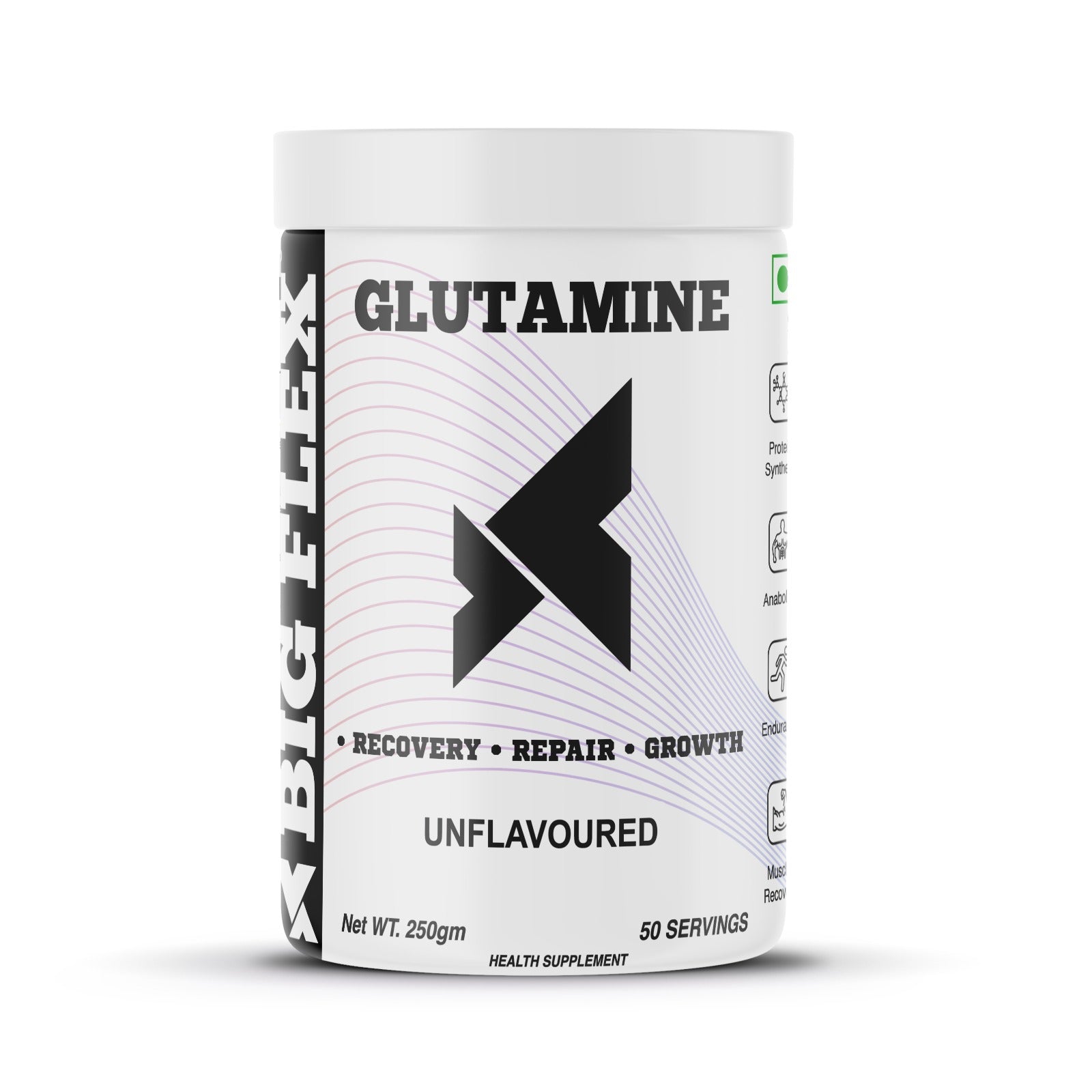 Bigflex Prime L-Glutamine Powder - Unflavoured (250gm)