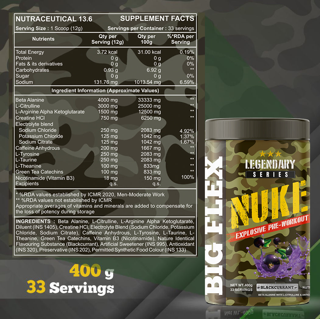 Bigflex Nuke Pre-workout Powder (400 Gm)
