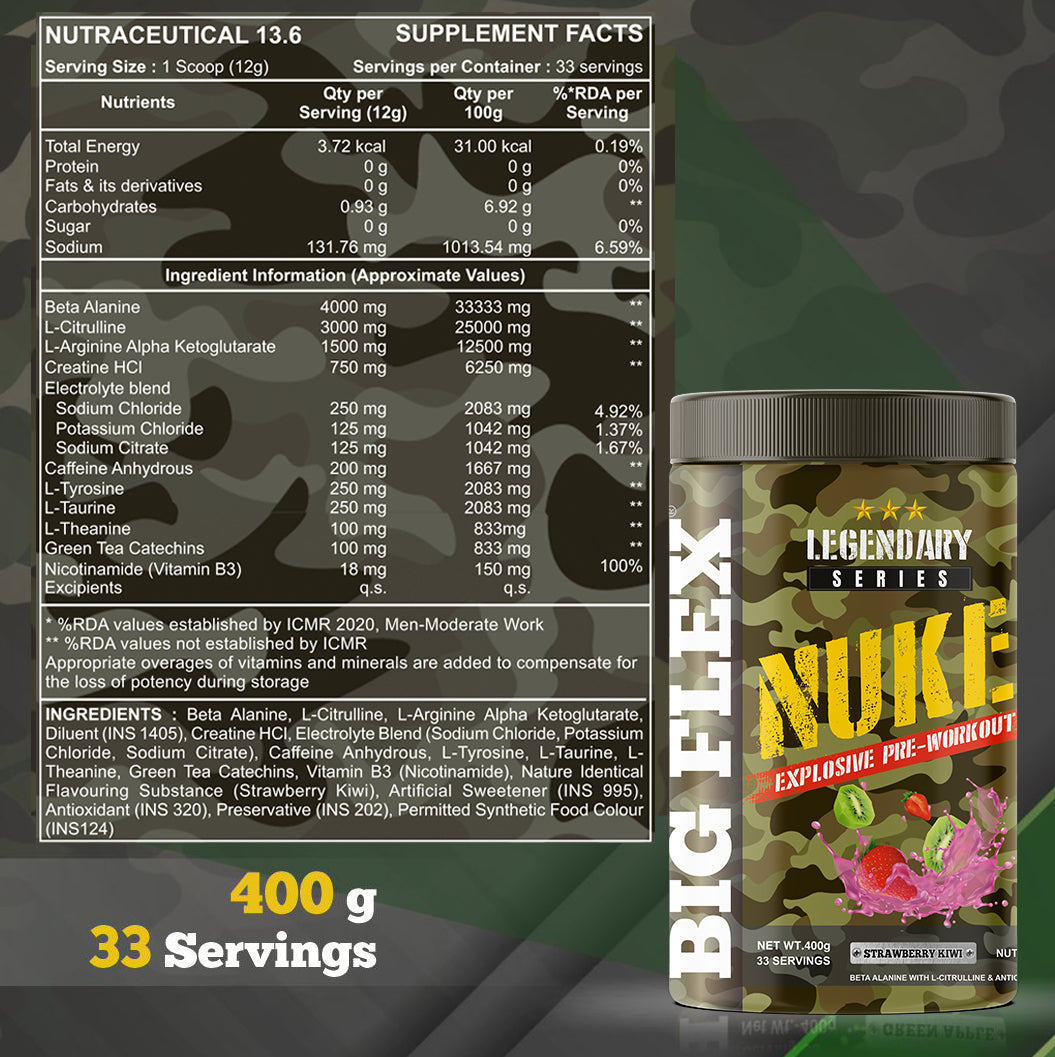 Bigflex Nuke Pre-workout Powder (400 Gm)