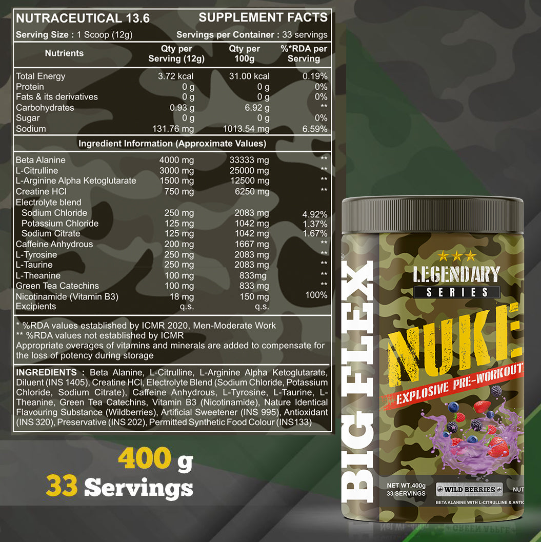 Bigflex Nuke Pre-workout Powder (400 Gm)