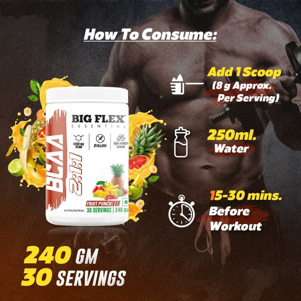 Bigflex Essential 5000mg BCAA Powder (240 Gm)