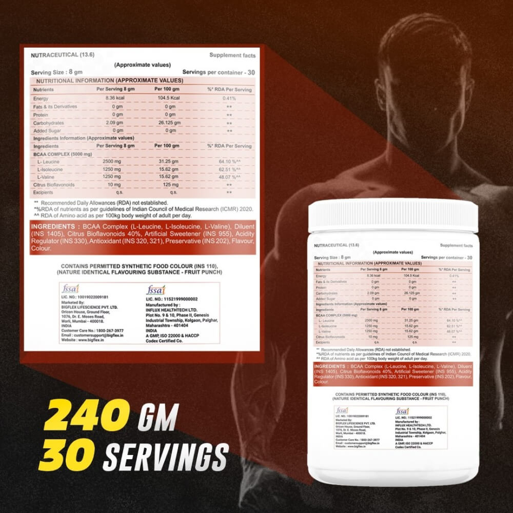 Bigflex Essential 5000mg BCAA Powder (240 Gm)