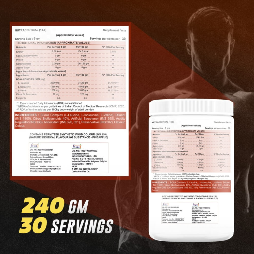 Bigflex Essential 5000mg BCAA Powder (240 Gm)