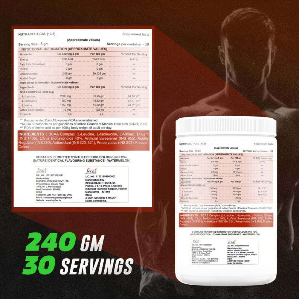 Bigflex Essential 5000mg BCAA Powder (240 Gm)