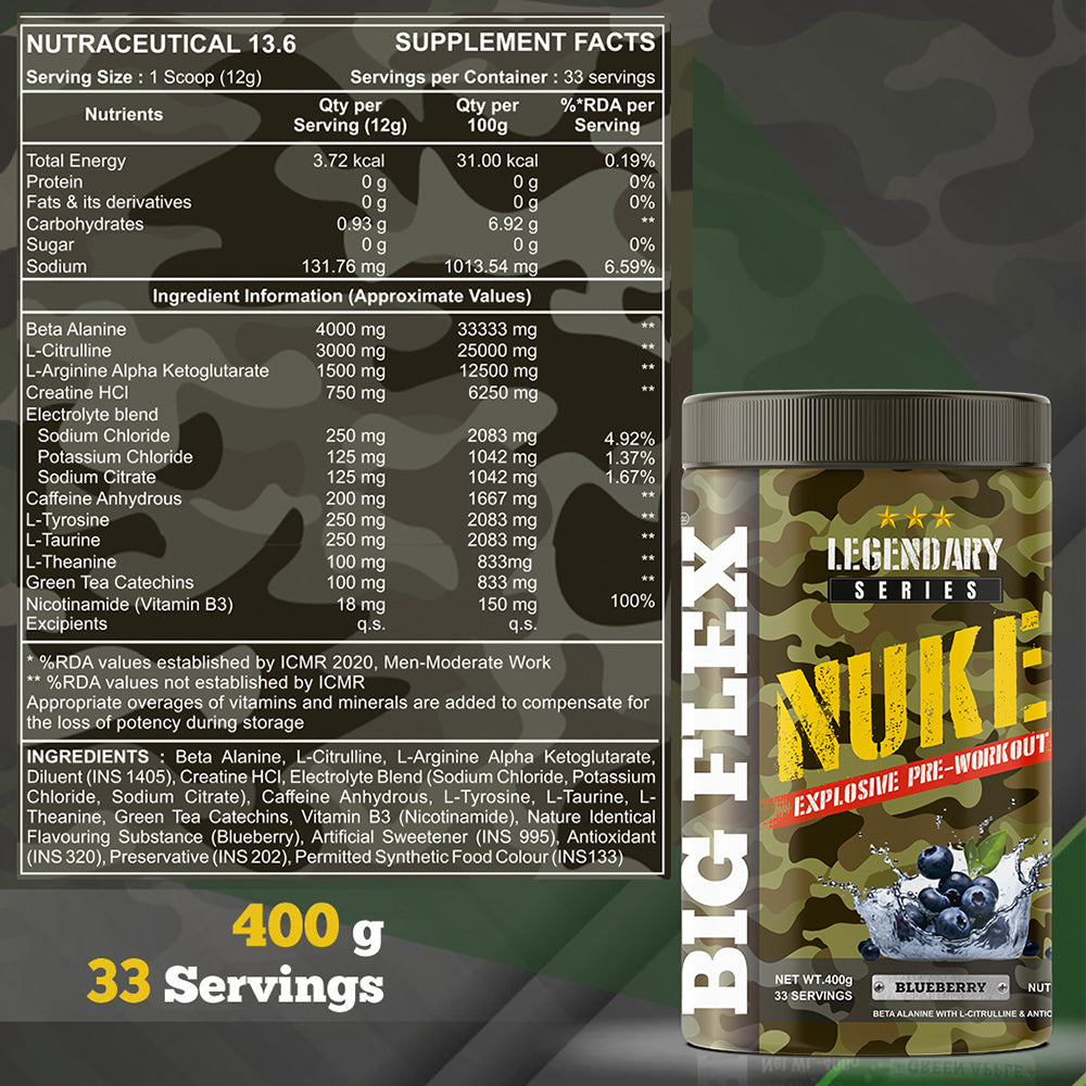 Bigflex Nuke Pre-workout Powder (400 Gm)