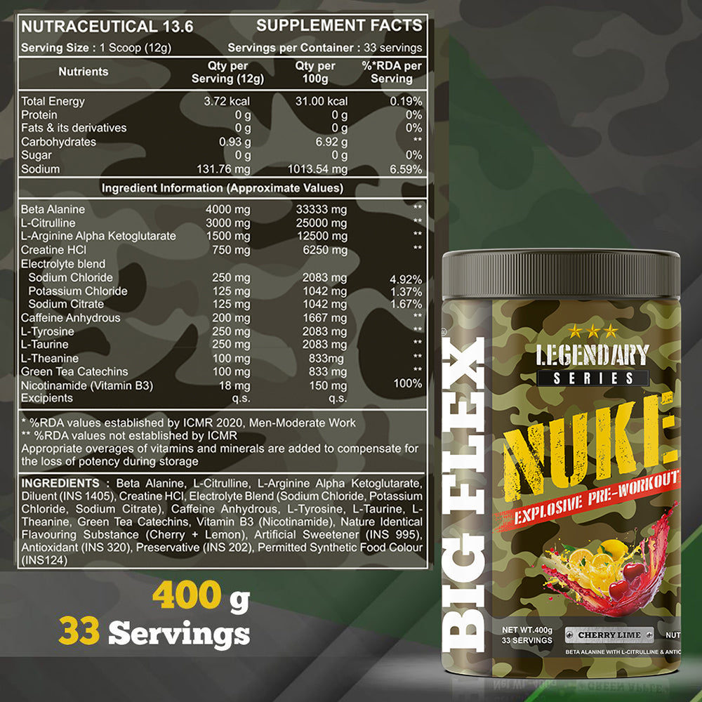 Bigflex Nuke Pre-workout Powder (400 Gm)