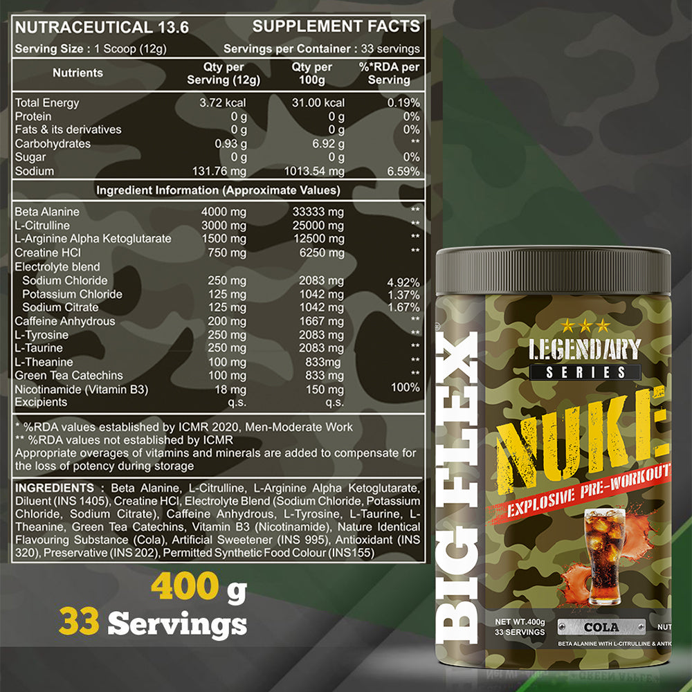 Bigflex Nuke Pre-workout Powder (400 Gm)