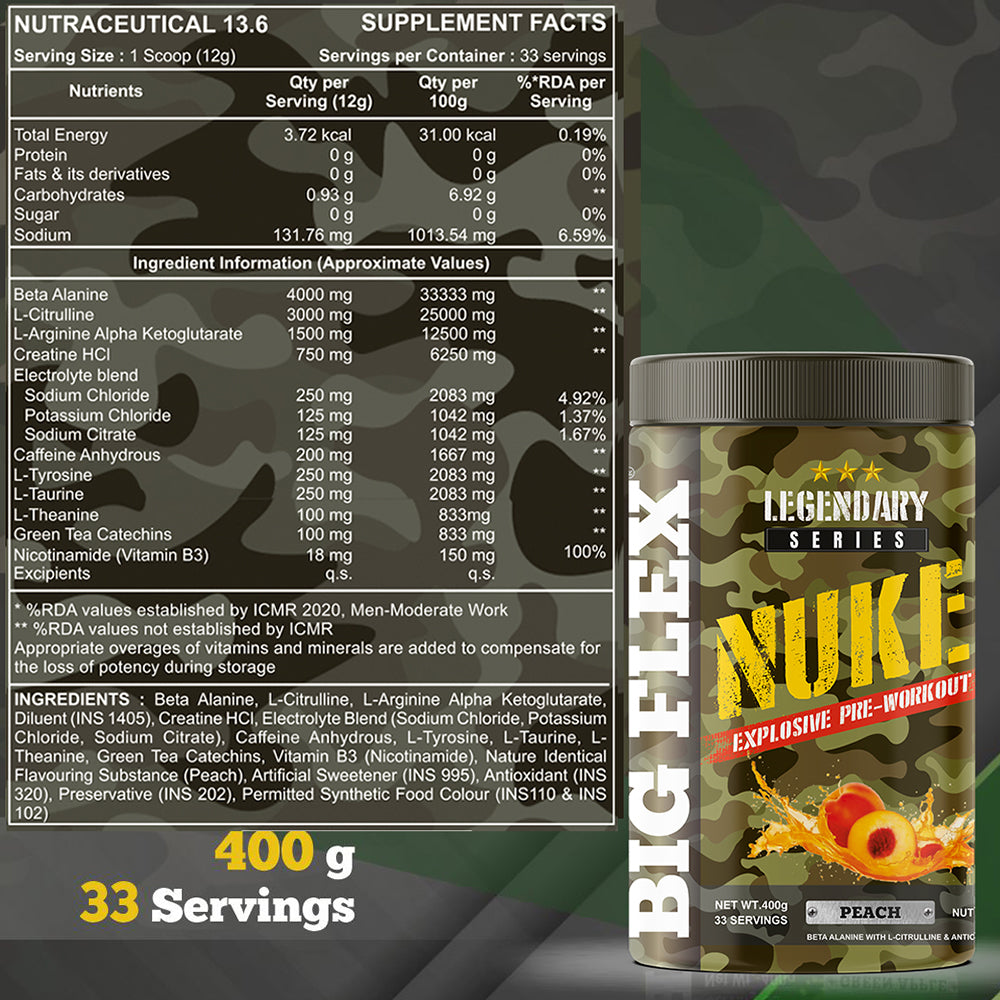 Bigflex Nuke Pre-workout Powder (400 Gm)