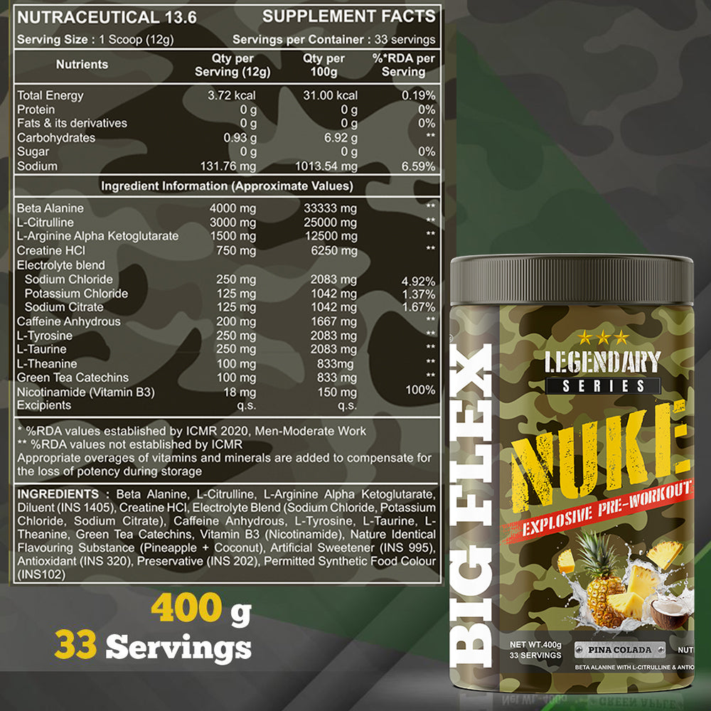Bigflex Nuke Pre-workout Powder (400 Gm)