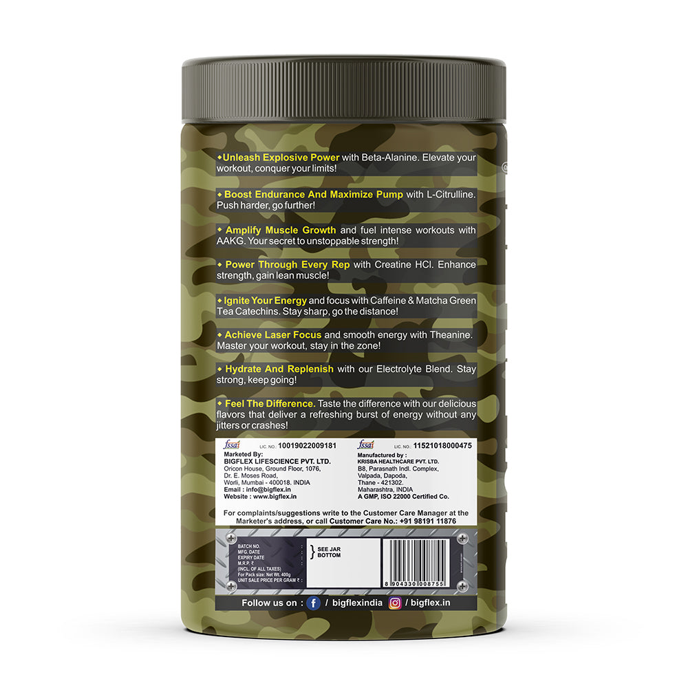 Bigflex Nuke Pre-workout Powder (400 Gm)