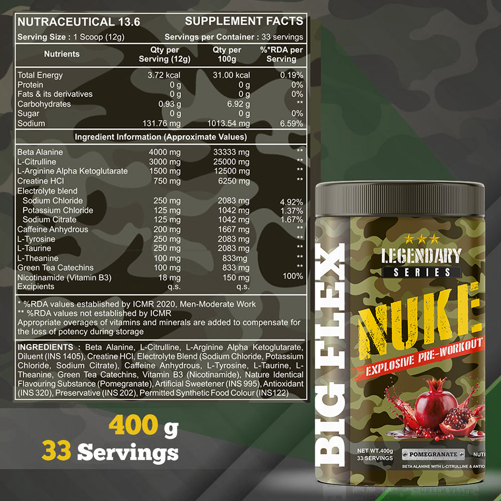 Bigflex Nuke Pre-workout Powder (400 Gm)