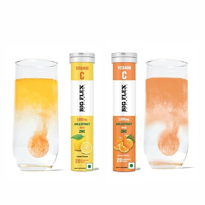BE Vitamin C with Amla (1000mg) and Zinc (10mg) 20 Effer Tabs Orange