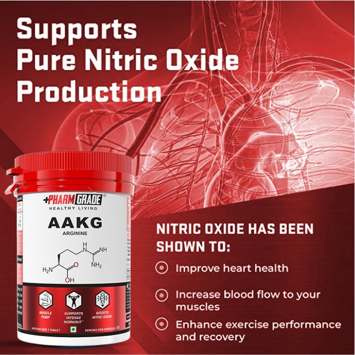 PharmGrade Healthy Living AAKG - Pack of 01 (60 Tablets)