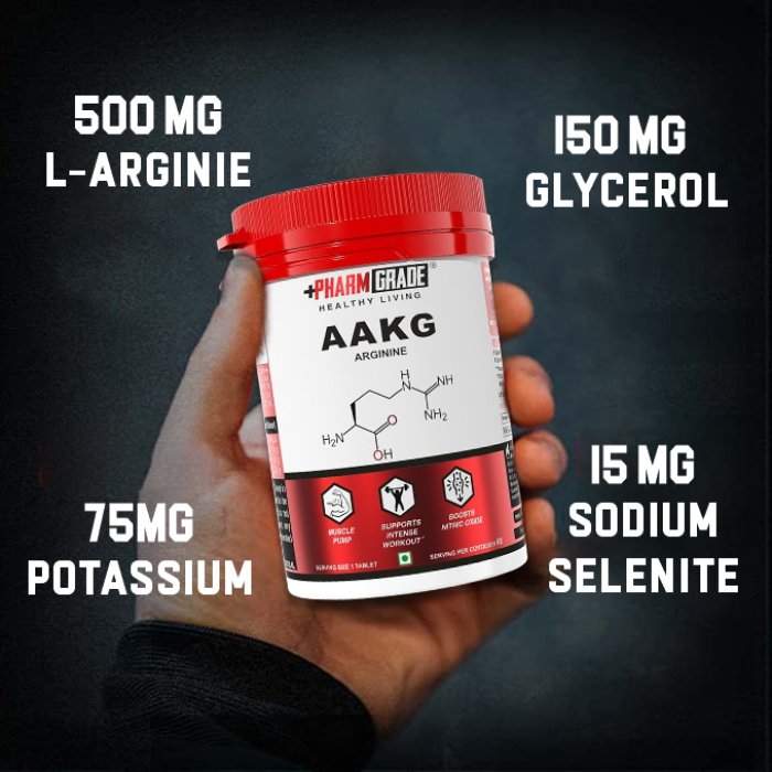PharmGrade Healthy Living AAKG - Pack of 01 (60 Tablets)