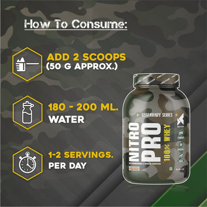 Bigflex Nitro Pro Performance Whey 26g Protein | 3g Creatine With Added Test Boosters For Muscle Growth, Massive Pump &amp; Testosterone Boost - 2kg  + boAt Enigma Radiant Men&