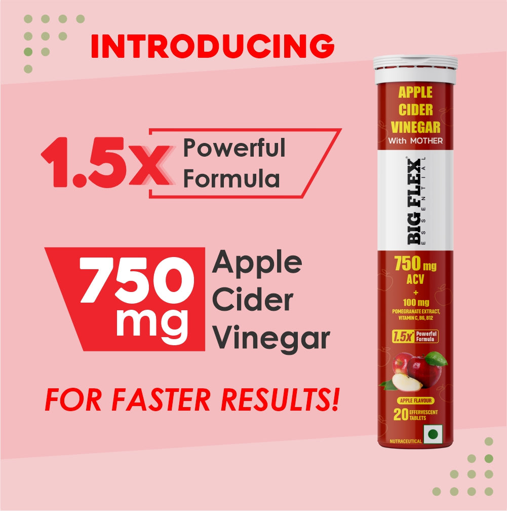 Bigflex Apple Cider Vinegar 750mg With The Mother Effervescent Tablets