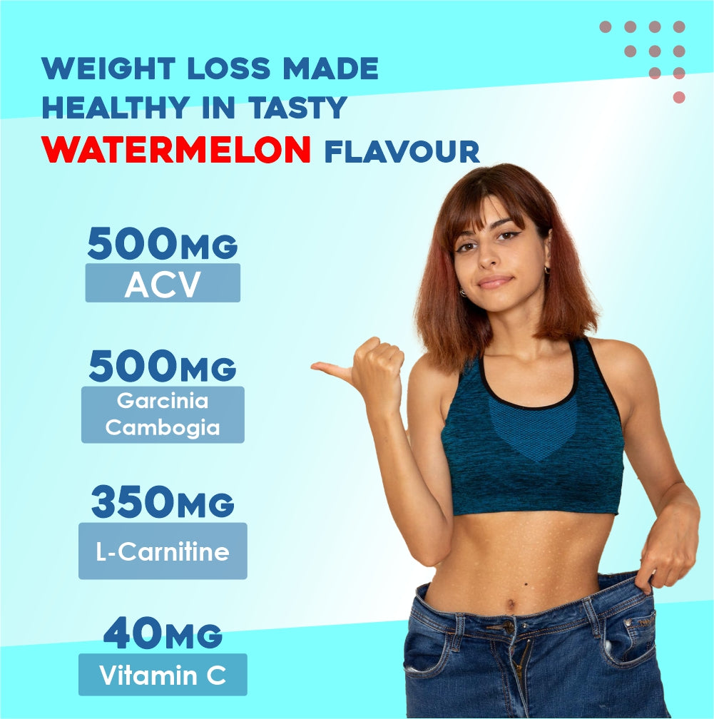 Bigflex Apple Cider Vinegar + Garcinia Cambogia + L-Carnitine 1350mg With The Mother, 3x Powerful Formula with 100mg Pomegranate Extract | 40mg Vitamin C | B6 &amp; B12 For Weight Loss | Effervescent Tablets - Watermelon Flavour - Pack of 1 (20 Tabs)