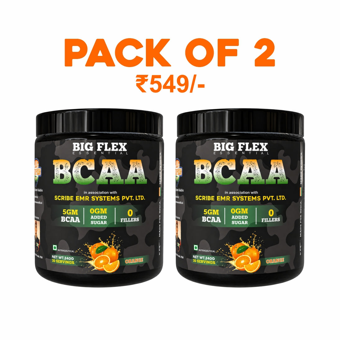 Bigflex Desh Ka BCAA Powder 5g Pure Bcaa Per Serving - Total 60 Servings
