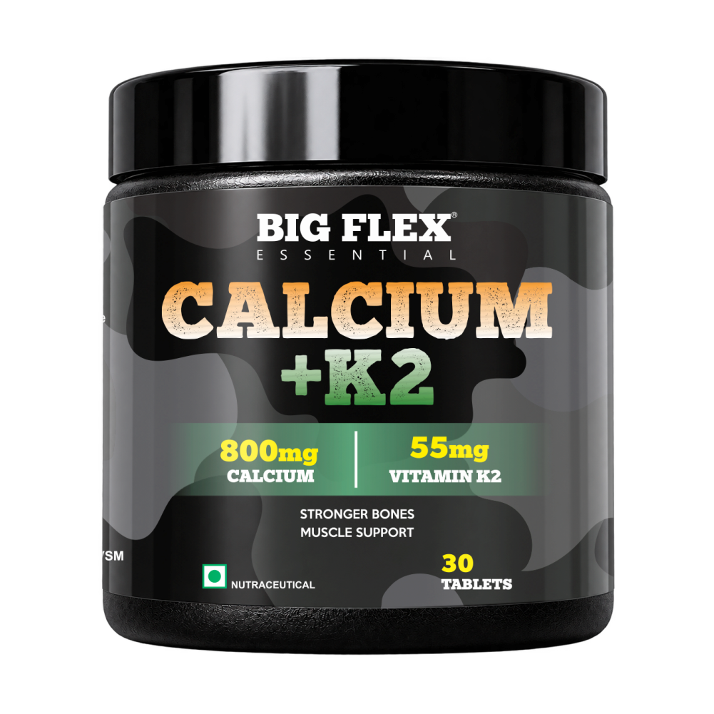 Bigflex Desh ka Calcium + K2 (MK-7) 800mg Supports Stronger Bones, Immunity &amp; Calcium Absorption 30 tablets
