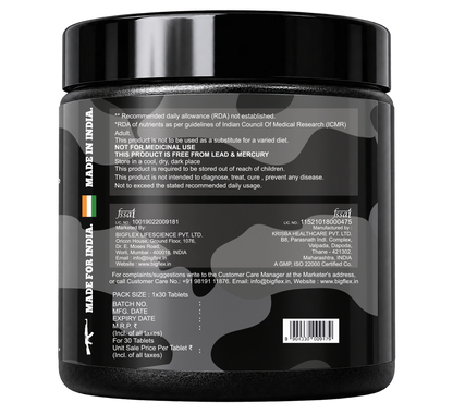 Bigflex Desh ka Calcium + K2 (MK-7) 800mg Supports Stronger Bones, Immunity &amp; Calcium Absorption 30 tablets