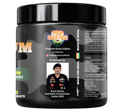 Bigflex Desh ka Calcium + K2 (MK-7) 800mg Supports Stronger Bones, Immunity &amp; Calcium Absorption 30 tablets