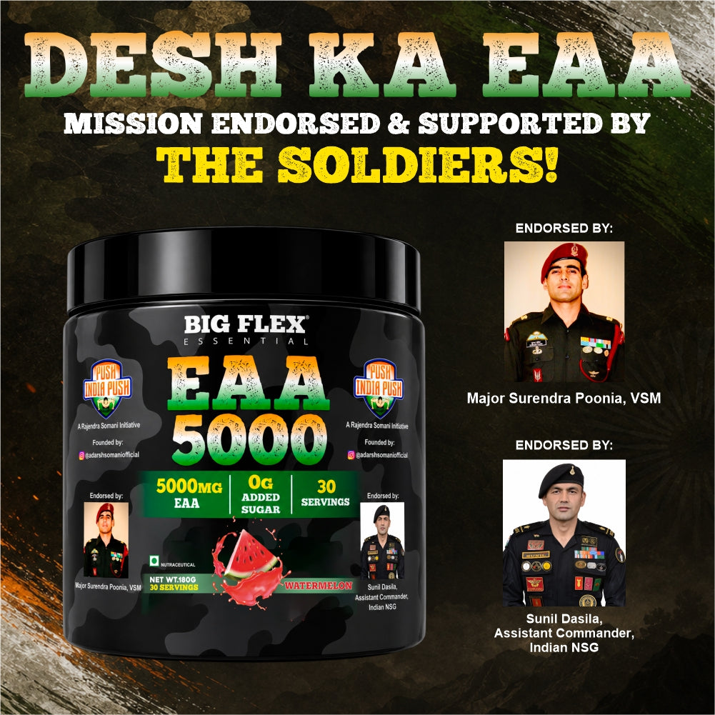 Bigflex Desh Ka EAA Powder 5g Pure EAA Per Serving - Pack of 1 - Total 30 Servings - Pack of 1 - Guava