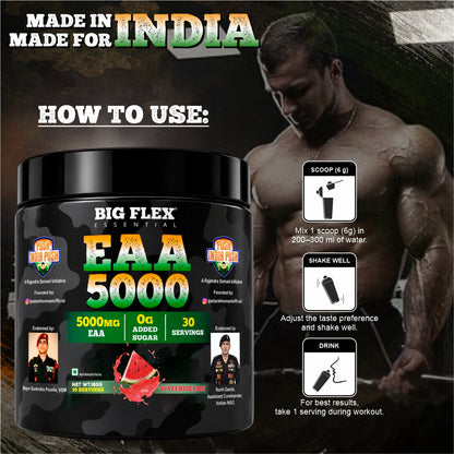 Bigflex Desh Ka EAA Powder 5g Pure EAA Per Serving - Pack of 1 - Total 30 Servings - Pack of 1 - Guava